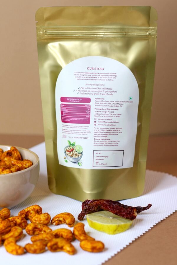 Lime & Chilly Flavoured Cashews - Image 3